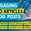 I will do engaging SEO article writing or content writing in 24 hours