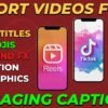 I will add subtitles and captions to instagram reels  youtube shorts  and tiktok clips