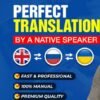 I will manually translate english to russian and ukrainian