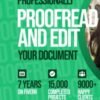 I will professionally proofread and edit your document