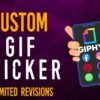 I will create custom animated gifs for instagram and giphy stickers