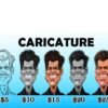 I will draw a caricatures portrait from your photo