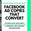 I will write a converting ad copy for your facebook ads