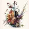 I will create Ornate Violin   Set of 10  Clipart Bundle  High Quality JPEGs