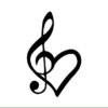 I will create Music Note Heart Instant Download SVG