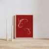 I will provide Butterfly Red Minimalist Poster