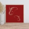 I will provide Butterfly Red Minimalist Poster