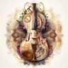 I will create Ornate Violin   Set of 10  Clipart Bundle  High Quality JPEGs