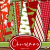 I will create Christmas red and green printables paper kit pages