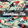 I will create Koi Pond Seamless Tile  Seamless  Tile  digital print  digital paper  digital art