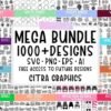 I will create Mega SVG Bundle  T Shirt Designs SVG  Svg Files for Cricut   Clipart  Svg for Shirts  Flower svg