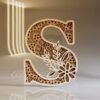 I will create 3D Letter S SVG Multilayer File Mandala Laser Cut Letter With Flower Gift for Kids Digital Download