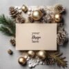 I will create Christmas Card Mockup Party Invitations   Card  Greetings Cards Christmas Card JPG Digital Mockup