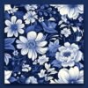 I will create Seamless Floral Pattern  Blue Navy & White   Set of 4