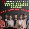 I will make synthesia ai spokesperson video with human avatar in all languages for ads